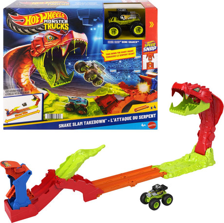 Hot wheels monster trucks - slå slange legesættet ud