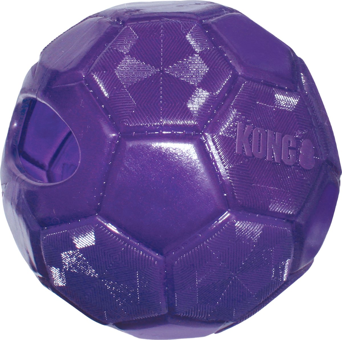 Kong flexball - stærk legetøjsbold til hunde - lilla - 15,5 cm