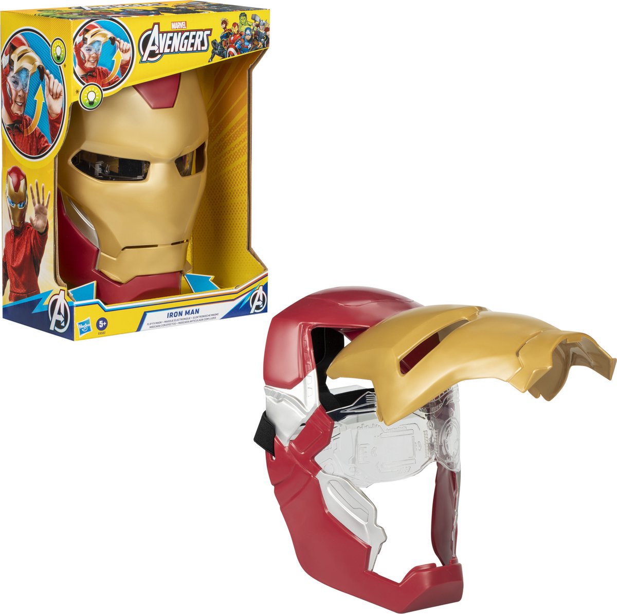Marvel Avengers the iron man kostume maske - guld