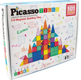 Picasso fliser taktik - byggelegetøj - magnetiske fliser - magnetiske fliser - legesæt - stammelegetøj - kreativt byggelegetøj - 101 stykker - fra 3 år