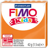 Fimo kids 8030 - ovnhærdende modellervoks - blok 42 g - orange