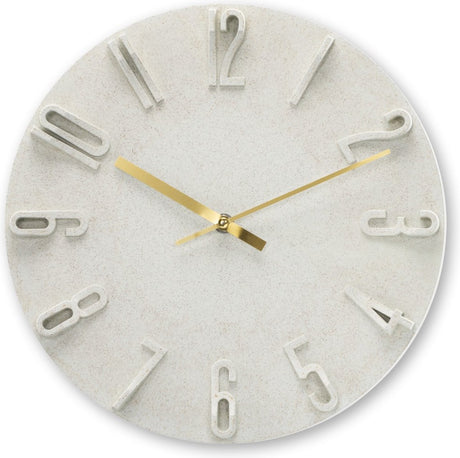 Hama vægur - korfu - quartz - analog - 3D-tal - beige