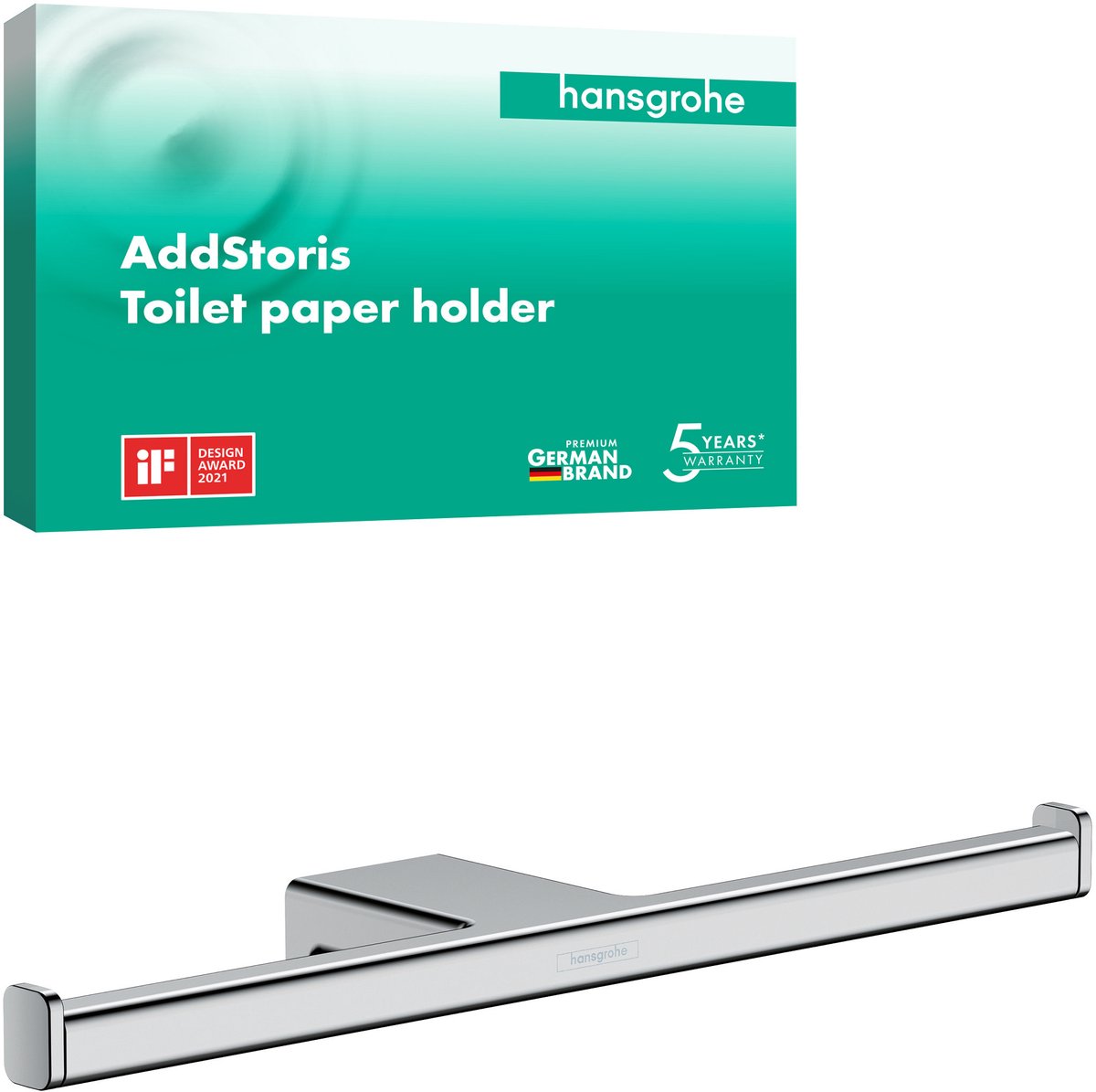 Hansgrohe addstoris dobbelt toiletrulleholder krom