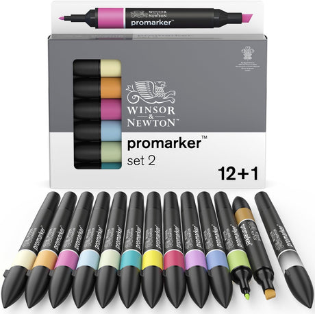 Winsor newton 0290138 promarker™ 12+1 sæt | professionelle layout markører alkohol markører