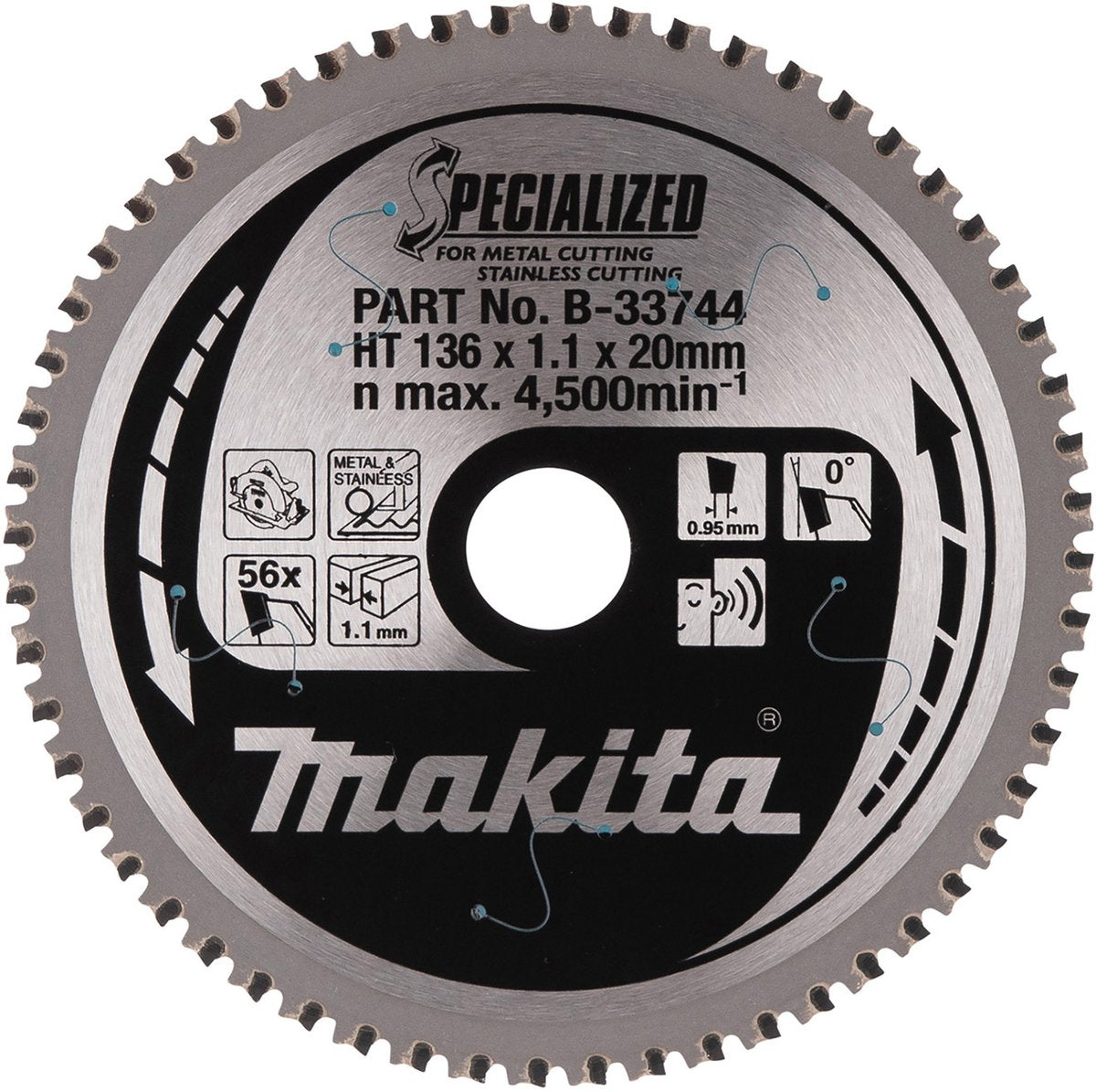 Makita specialiseret savklinge 136x20x56z - b-33744