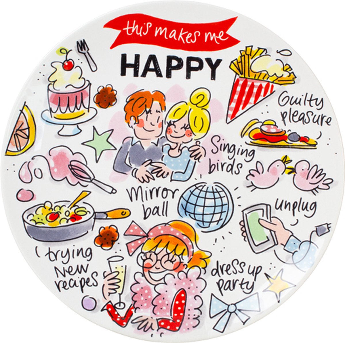 Blond amsterdam , happy - bord 18cm