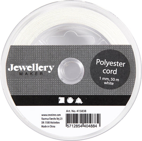 Creativ Company Polyester Cord White, 50m