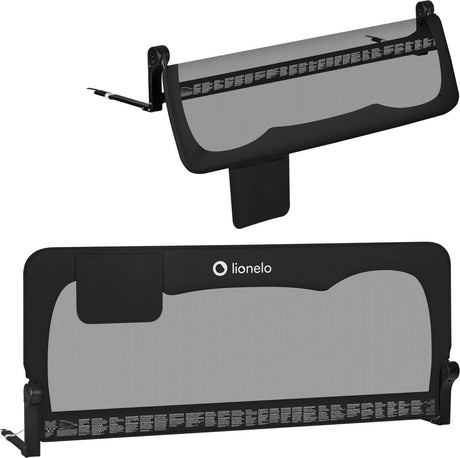 Lionelo hanna – sengehest 150x66 cm – 180° foldbar – aluminiumsramme – sikker bælte standsafe – op til 27 kg – luftigt net – til madrasser op til 45 cm – SGS certificeret – rejsevenlig – nem montering