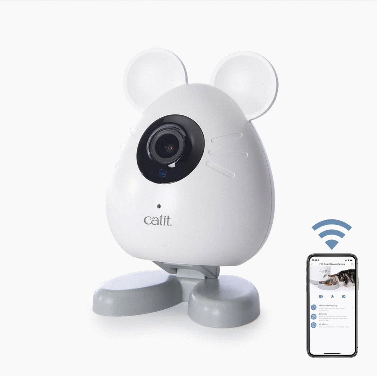 Catit pixi smart musekamera - kattelegetøj - hvid