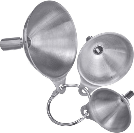 Westmark tragtsæt, 3 dele, ø 4,5 cm, 5,5 cm og 7,5 cm, rustfrit stål, mini, sølv, 51192270