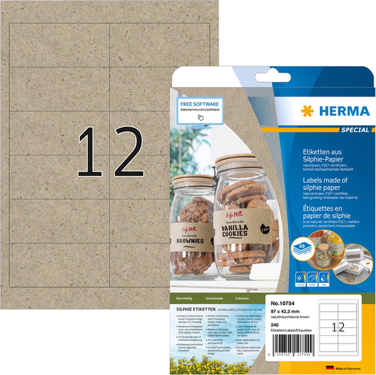 Herma - label 10754 97x42,3mm silphie br 240stk