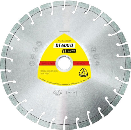 Klingspor diamantskæreskive dt 600 u supra d.230mm boring.22...