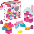 Mega bloks stor byggetaske 60 stk pink
