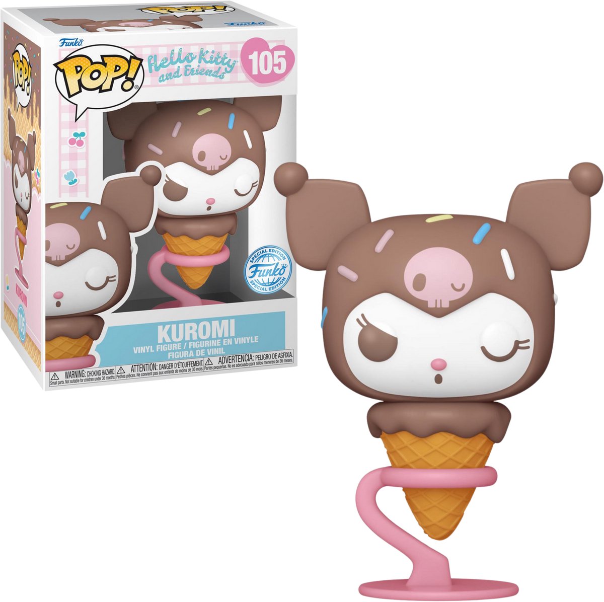 Funko pop! idoler: hello kitty og venner - kuromi #105 eksklusivt hot topic