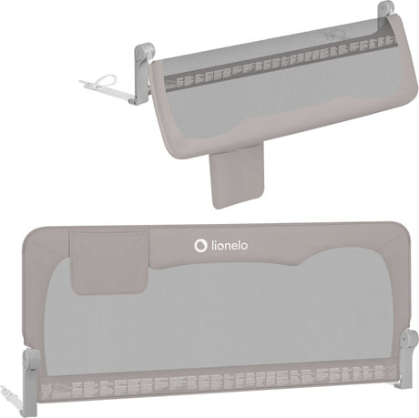 Lionelo hanna – sengehest 150x66 cm – 180° foldbar – aluminiumsramme – sikker bælte standsafe – op til 27 kg – luftigt net – til madrasser op til 45 cm – SGS certificeret – rejsevenlig – nem montering