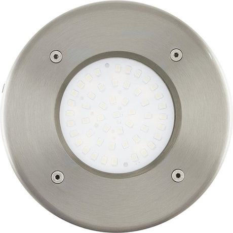 Eglo lamedo - buitenverlichting - grondinbouwlamp - 1 lichts - led - rvs - wit