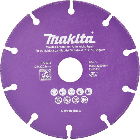 Makita tilbehør - diamantskive til metal 125x22,2 mm b-53693