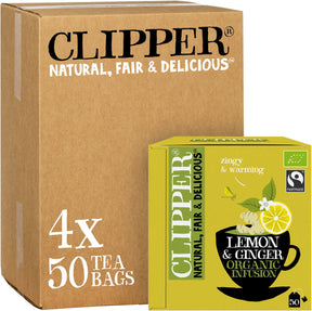 Clipper teklipper - økologisk te - citron ingefær - citron ingefær - 4x 50 teposer