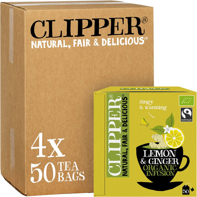 Clipper teklipper - økologisk te - citron ingefær - citron ingefær - 4x 50 teposer