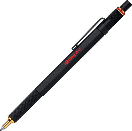 Rotring 800 kuglepen | mellempunkt | sort blæk | sort bolig | genopfyldelig