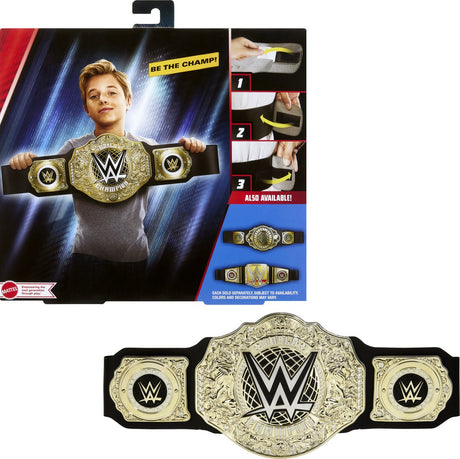 Mattel wwe championship bæltelegetøj - verdensmesterskab i sværvægt.