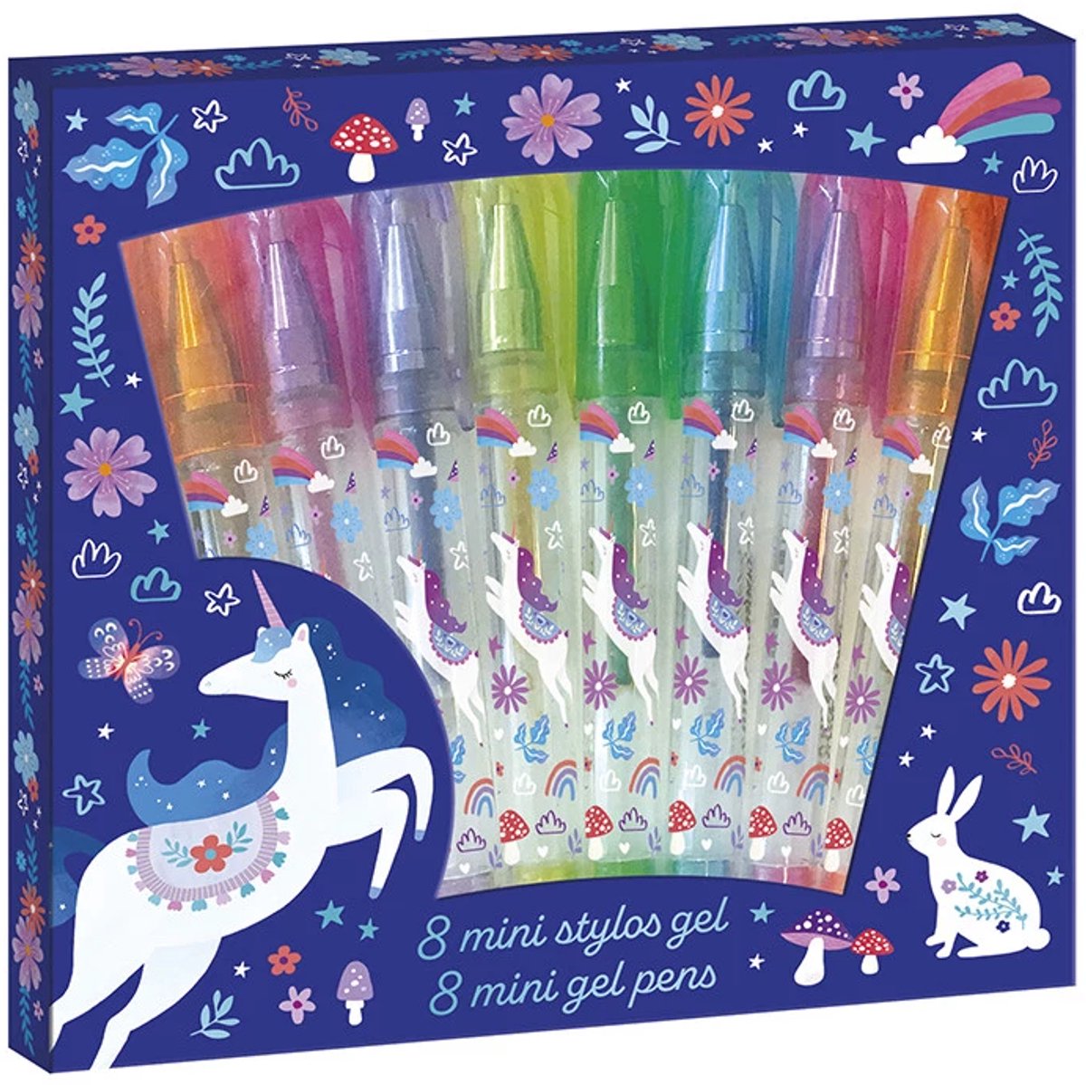 Janod - drømmeland - 8 mini unicorn gel penne
