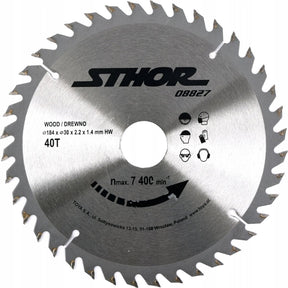 Sthor cirkelzaagblad ø184 mm - 40 t - binnendiameter 30 mm