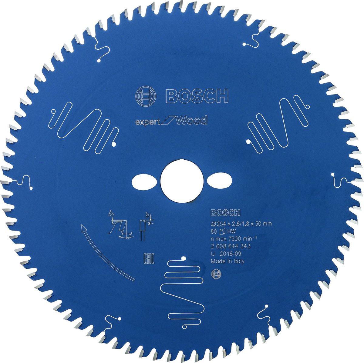 Bosch tilbehørsekspert til træ ex wo t 254x30-80 - 1 stk. - 2608644343 - 2608644343