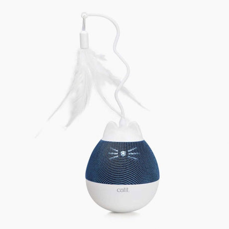 Catit - speelgoed voor dieren - kat - ca pixi spinner 9x9x23cm wit blauw - 1st
