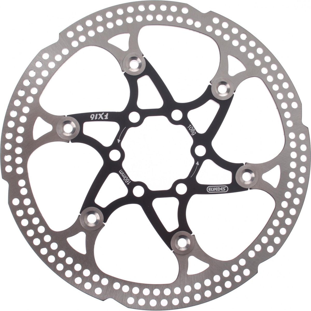 Elvedes FX Brake Disc 160mm 108gr. Sort 2015146