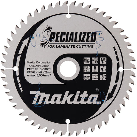 Makita - specialiseret laminat - håndrundsavklinge - 136 165 190 mm