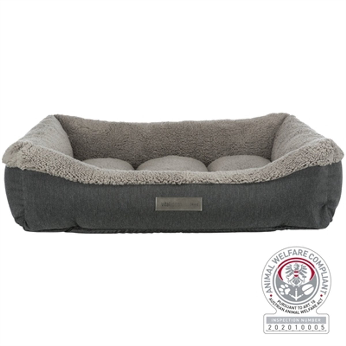 Trixie - vital hundeseng bendson - ortopædisk - grå - 90x60cm