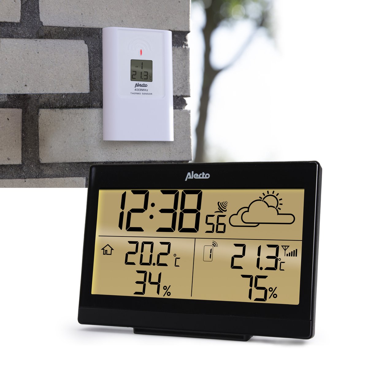 Alecto ws-2300 - professionel vejrstation med trådløs udendørssensor - 2-i-1
