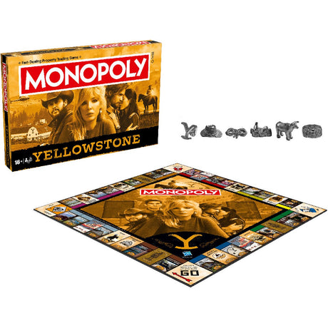 Vindertræk monopol - brætspil - Yellowstone - engelsk