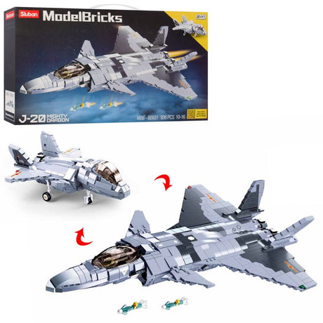 Sluban jagerfly mægtige dragon j-20: 926 stykker (m38-b0931)