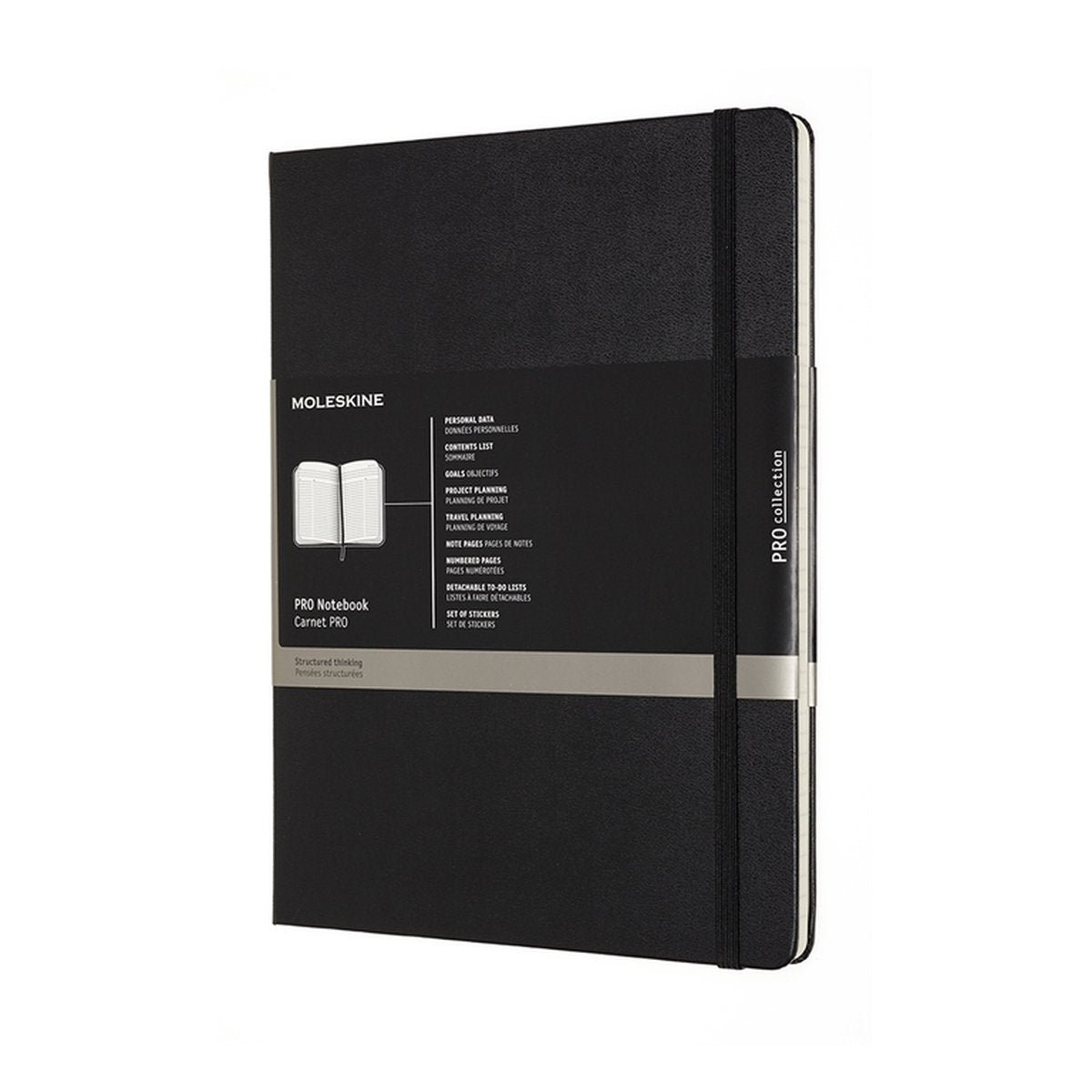 Moleskine professionel notesbog - ekstra stor - hardcover - sort