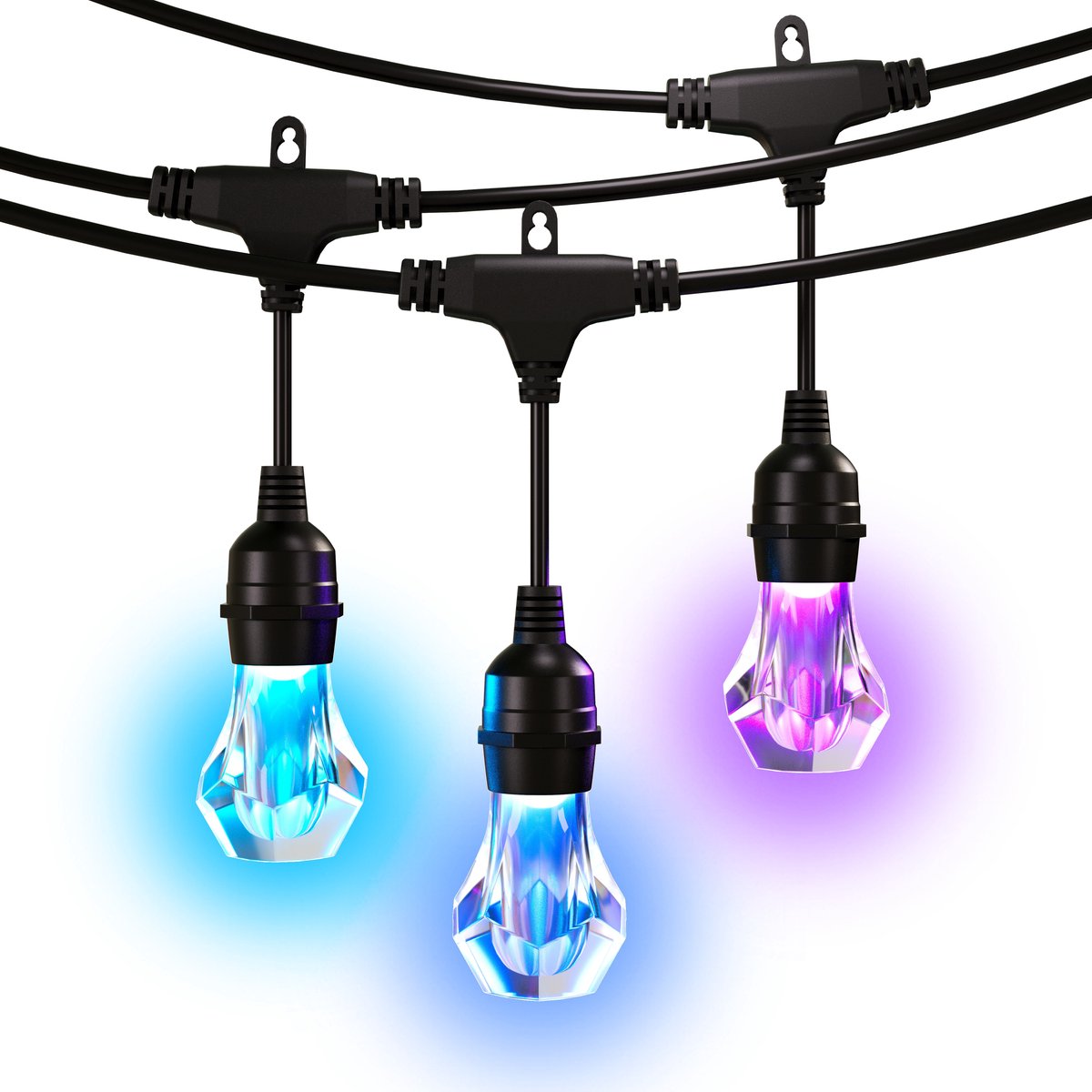 Nanoleaf essentials matters smart flerfarvet udendørs string lys startsæt - LED - 15m - sort