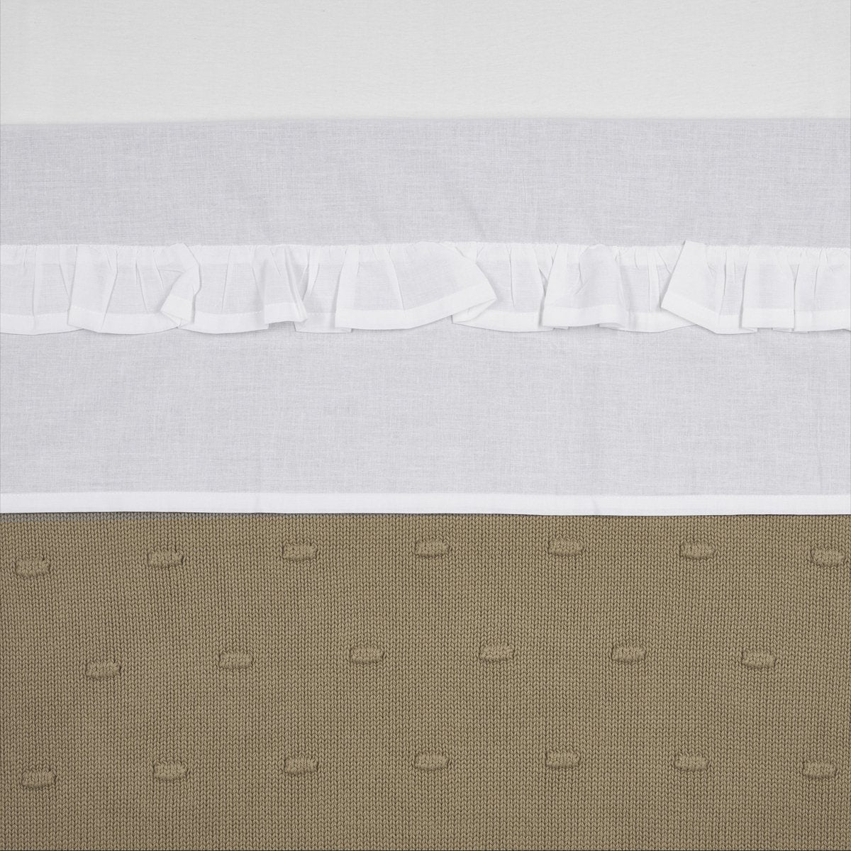 Meyco baby flæse tremmeseng - hvid - 75x100cm - 0,3 tog
