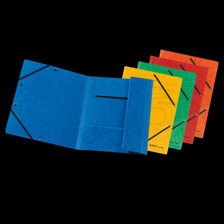 Herlitz enkelt fil a4 pap farb.sort. gummiz. 10er pakke
