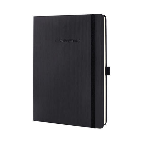 Sigel notesbog - conceptum pure - tabletstørrelse - sort - hardcover - ternet - si-co117