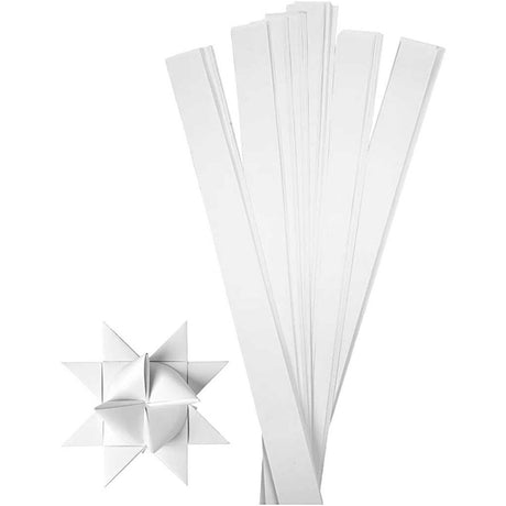 Creativ firma flettestrimler, l: 73 cm, d 11,5 cm, b: 25 mm, hvid, 100 strimler 1 æske