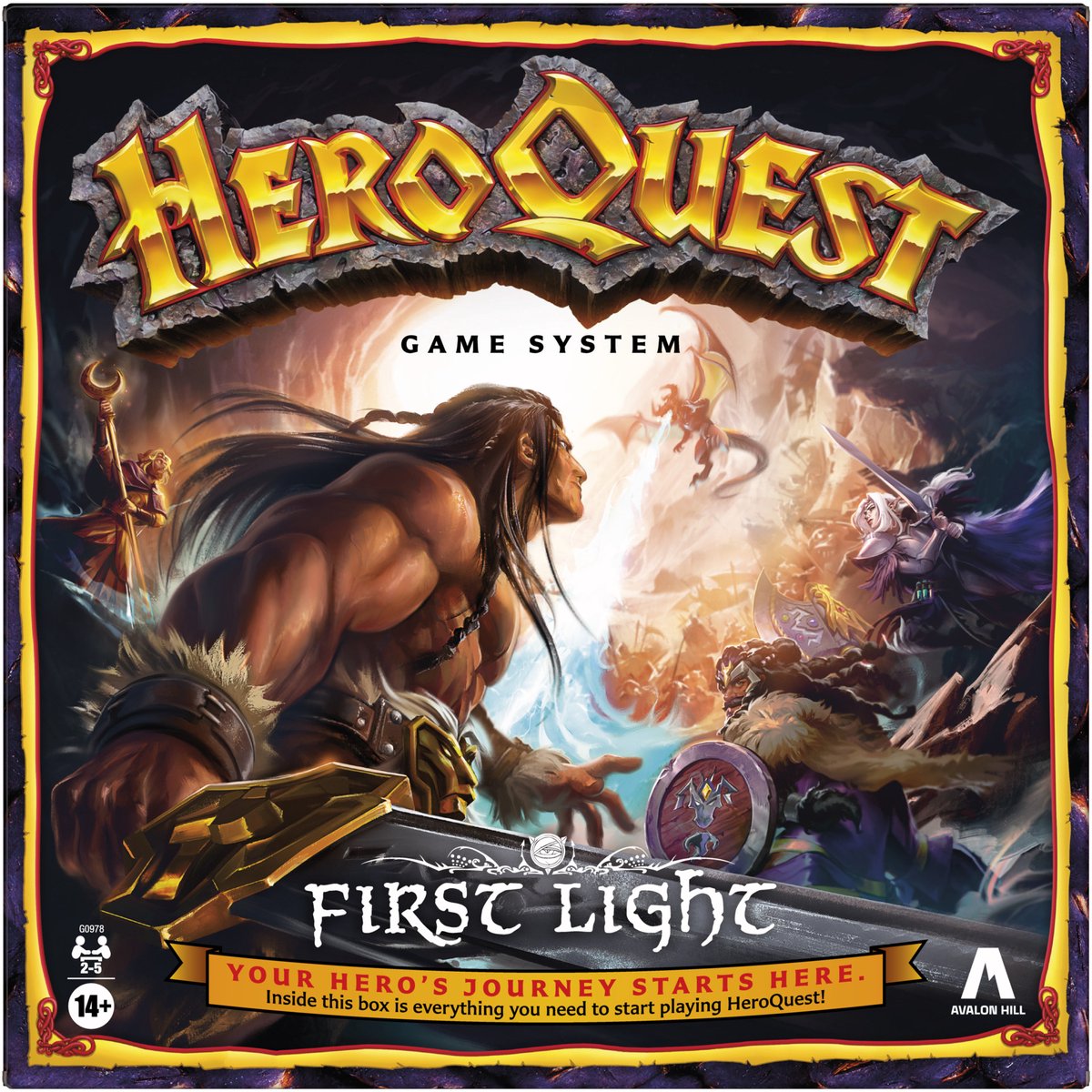 Heroquest first light - fantasy brætspil for voksne og teenagere - hasbro