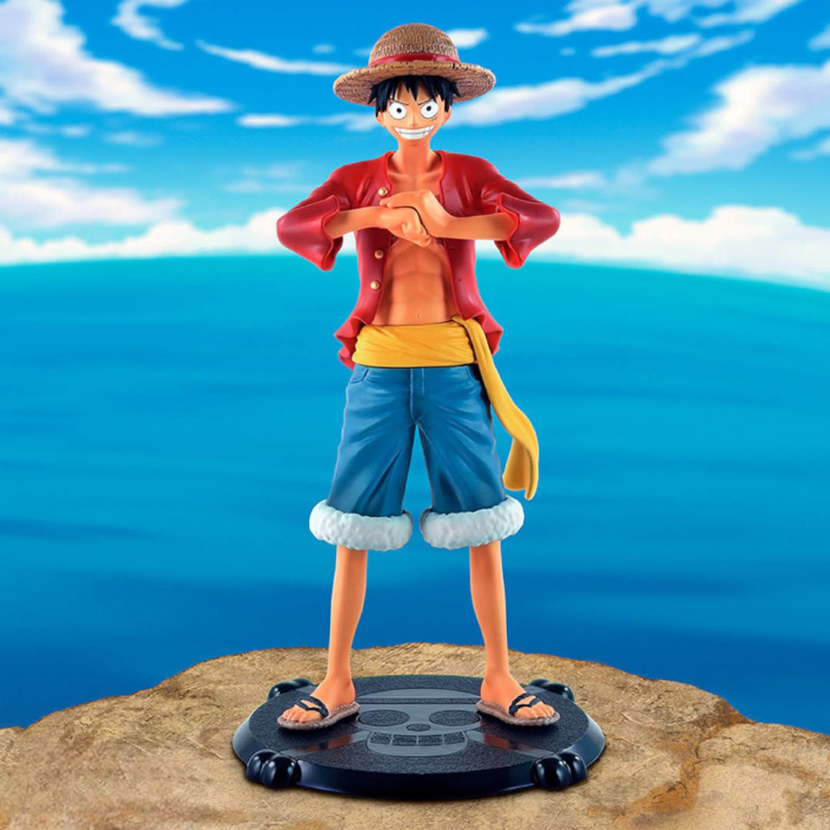Et stykke abe d. luffy - PVC actionfigur med base - 17 cm