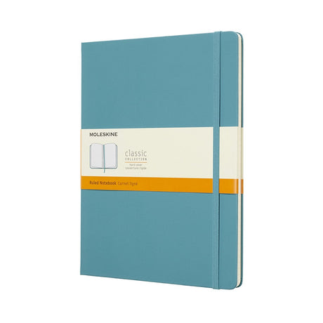 Moleskine klassisk notesbog - ekstra stor - hardcover - foret - rev blå