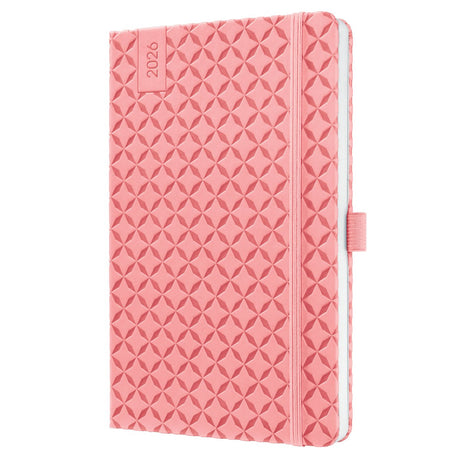 Sigel weekly agenda flair 2026 - størrelse A5 - pink pink - hardcover - si-j6111