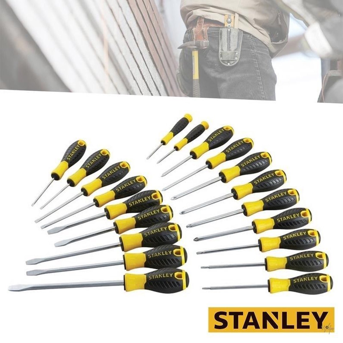 Stanley - skruetrækkersæt - 20 stk