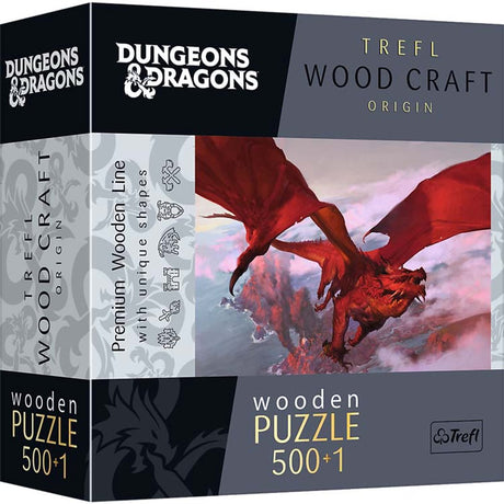 Trefl puslespil gammel rød drage - dungeons dragons fantasi 500 brikker.