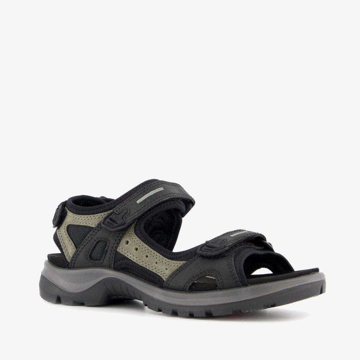 Ecco onroads damesandaler i læder sort grøn - str. 40