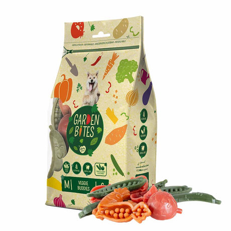 Havebid duvoplus - veggie kammerater hundesnacks - hundegodbidder - vegetarisk glutenfri - medium 6 stk.
