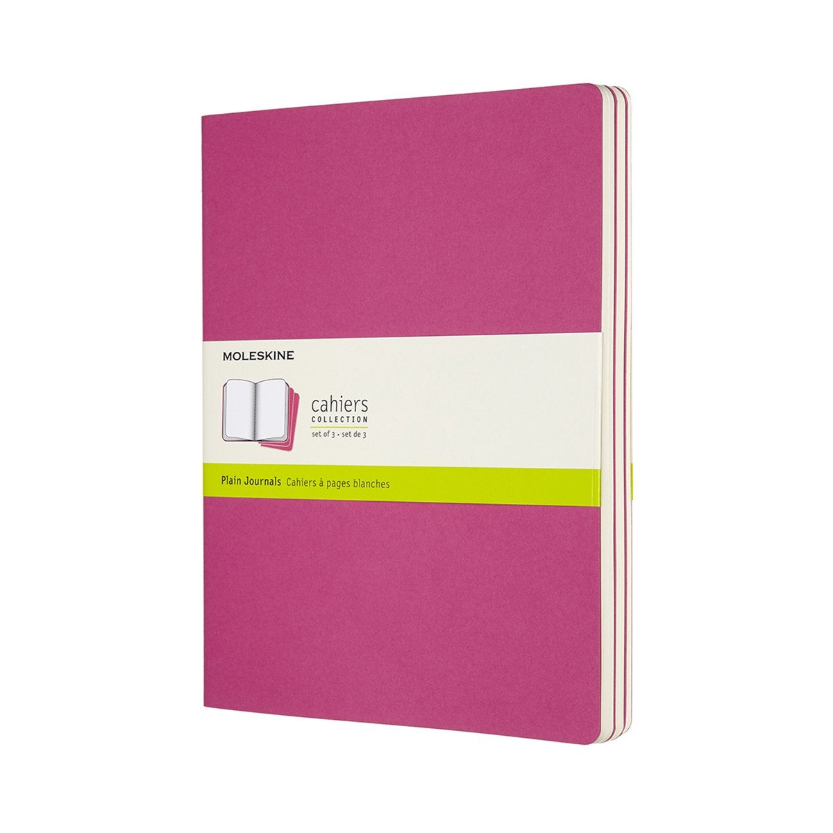 Moleskine cahier journaler - ekstra store - blanke - pink - sæt med 3